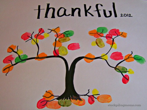 thankful tumbprint tree