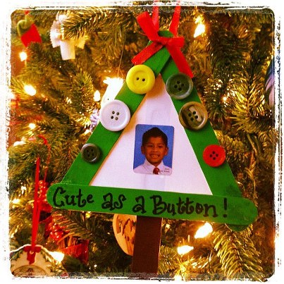 christmas craft cute as a button ornament